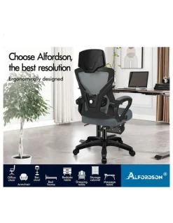 Alfordson Office Desk Chair Mesh Executive Computer Fabric Seat Recliner Work