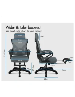 Alfordson Office Desk Chair Mesh Executive Computer Fabric Seat Recliner Work