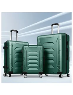 Alfordson 3PCS Luggage Suitcase Trolley Set Hard Case Travel Storage TSA Lock Dina Green