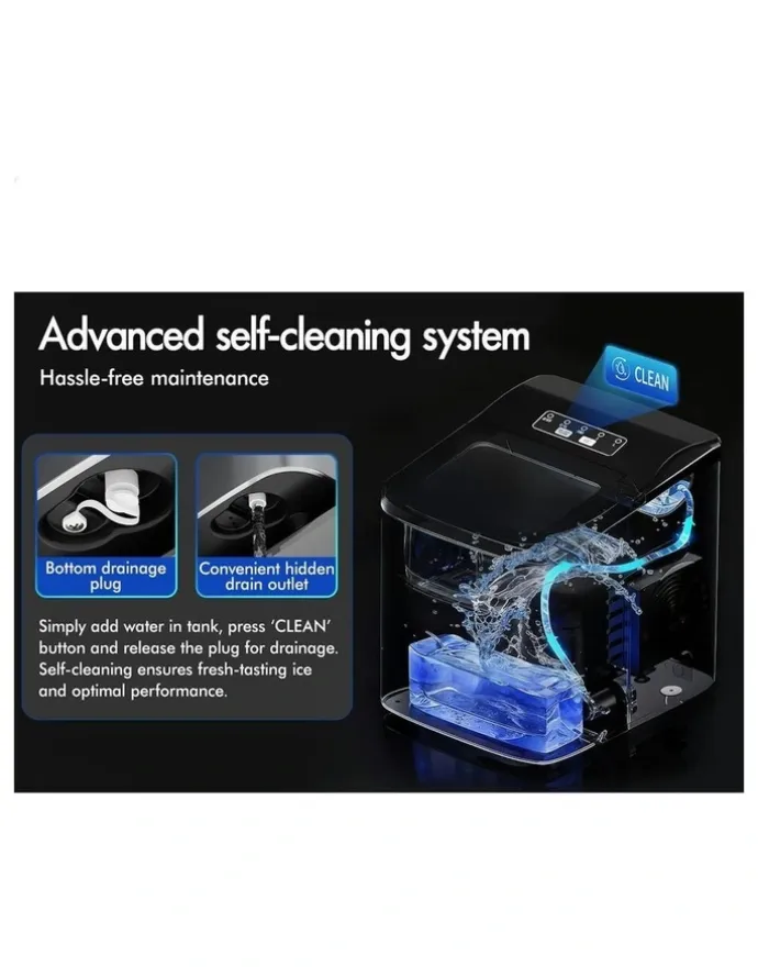 Alfordson Portable Ice Maker Machine 2.2L in Silver