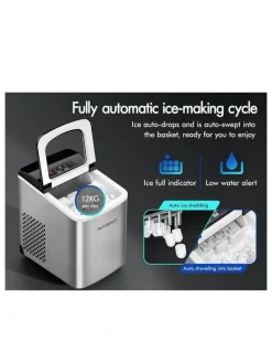 Alfordson Portable Ice Maker Machine 2.2L in Silver