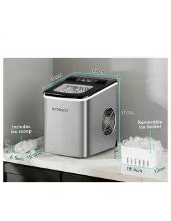 Alfordson Portable Ice Maker Machine 2.2L in Silver