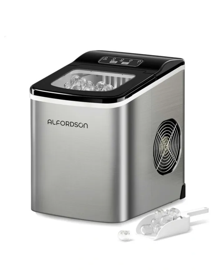Alfordson Portable Ice Maker Machine 2.2L in Silver