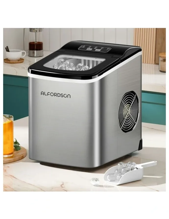 Alfordson Portable Ice Maker Machine 2.2L in Silver