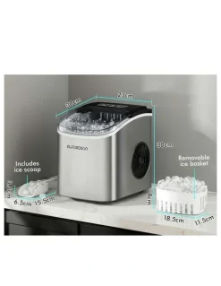 Alfordson Portable Ice Maker Machine in Silver