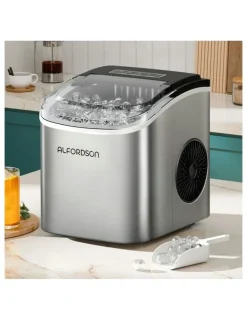 Alfordson Portable Ice Maker Machine in Silver