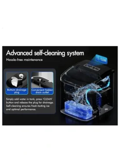 Alfordson Portable Ice Maker Machine in Silver