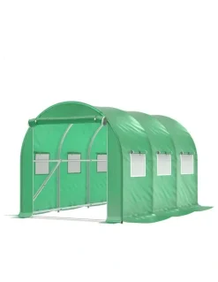 Alfordson Walk In Green House Tunnel Plant Garden Shed 3x2x2M in Green