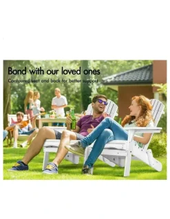 Alfordson Wooden Adirondack Chairs in White