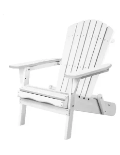 Alfordson Wooden Adirondack Chairs in White