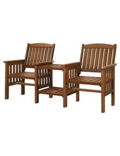 Alfordson Wooden Garden Bench in Brown