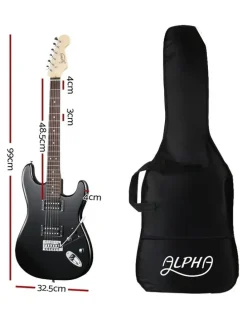 Alpha Alpha Electric Guitar Music in Rock Black