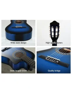 Alpha Classical Acoustic Cutaway 1/2 Size Guitar With Carry Bag 34 Inch