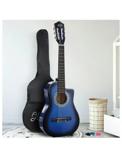 Alpha Classical Acoustic Cutaway 1/2 Size Guitar With Carry Bag 34 Inch