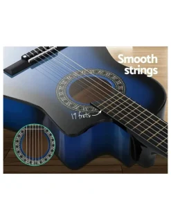 Alpha Classical Acoustic Cutaway 1/2 Size Guitar With Carry Bag 34 Inch
