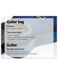 Alpha Classical Acoustic Cutaway 1/2 Size Guitar With Carry Bag 34 Inch
