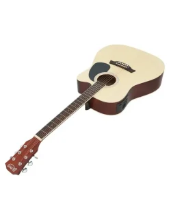 Alpha 41 Inch Acoustic Guitar Equaliser Electric Output Cutaway with Wood Stand