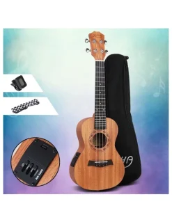 Alpha 26 Inch Ukulele Equaliser Natural Mahogany Tenor Beginner Gift With Bag