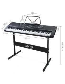 Alpha 61 Key Lighted Electronic Keyboard