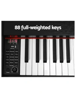 Alpha 88 Keys Electronic Piano Keyboard with Stand Stool Weighted