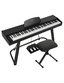Alpha 88 Keys Electronic Piano Keyboard with Stand Stool Weighted