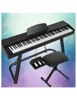 Alpha 88 Keys Electronic Piano Keyboard with Stand Stool Weighted