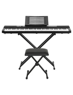 Alpha 88 Keys Electronic Piano Keyboard with Stand Stool Pedal