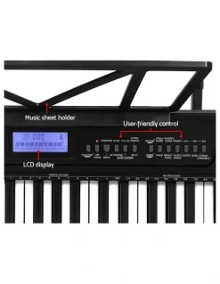 Alpha 61 Keys Electronic Piano Keyboard with Stand Stool Touch
