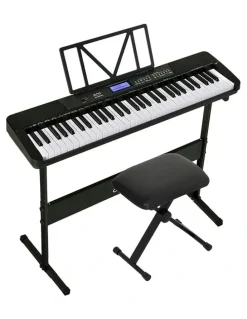 Alpha 61 Keys Electronic Piano Keyboard with Stand Stool Touch