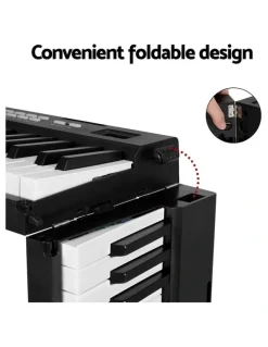 Alpha 88 Keys Foldable Electronic Piano Keyboard with Carry Bag