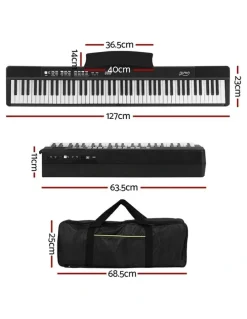 Alpha 88 Keys Foldable Electronic Piano Keyboard with Carry Bag