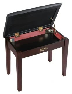 Alpha Piano Bench Stool with Storage Wooden PU Leather