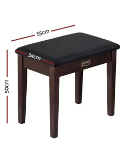 Alpha Piano Bench Stool with Storage Wooden PU Leather