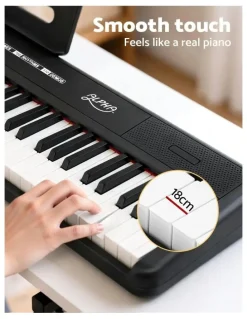 Alpha Piano Keyboard 88 Keys Electric Electronic Keyboard Piano Gift in Black