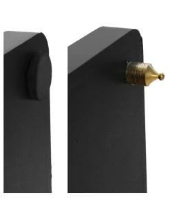 Alpha Speaker Stand 70cm 2 Piece in Black /Wood