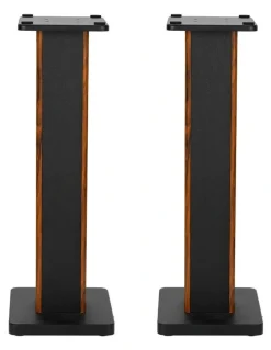 Alpha Speaker Stand 70cm 2 Piece in Black /Wood