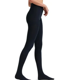 Ambra 200 Denier Velvet Fleece Tights in Navy