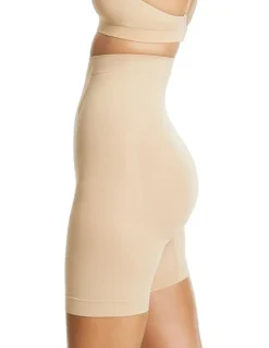 Ambra It's A Cinch Hi Waisted Mid Thigh Short in Rose Dust