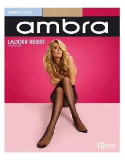Ambra Ladder Resist Sheer To Waist Pantyhose in Beige