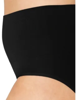 Ambra Seamless Smoothies Recycled Full Brief 2 Pack in Black