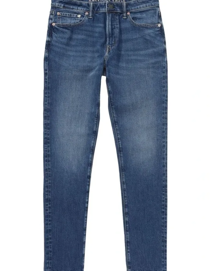 American Eagle Intl Excl Medium Clean Slim Fit Jeans in Blue