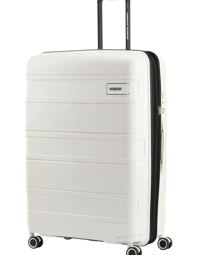 American Tourister Light Max 82cm Spinner Suitcase in Off-White