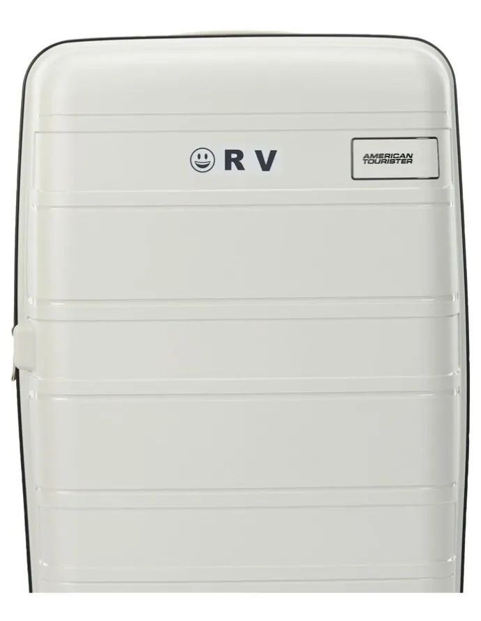 American Tourister Light Max 82cm Spinner Suitcase in Off-White