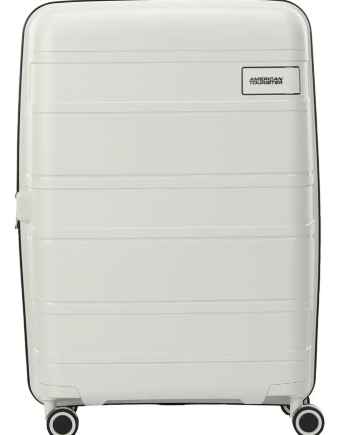 American Tourister Light Max 69cm Spinner Suitcase in Off-White