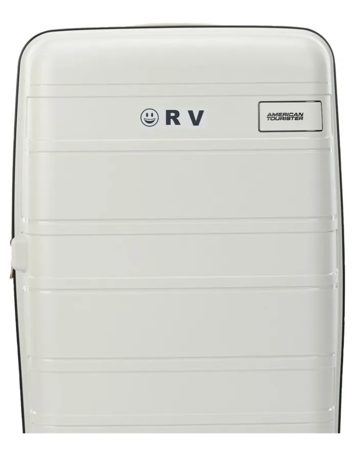 American Tourister Light Max 69cm Spinner Suitcase in Off-White