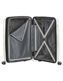 American Tourister Light Max 69cm Spinner Suitcase in Off-White