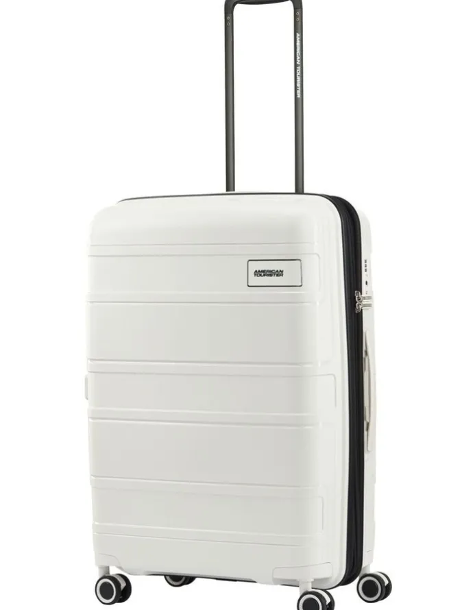 American Tourister Light Max 69cm Spinner Suitcase in Off-White