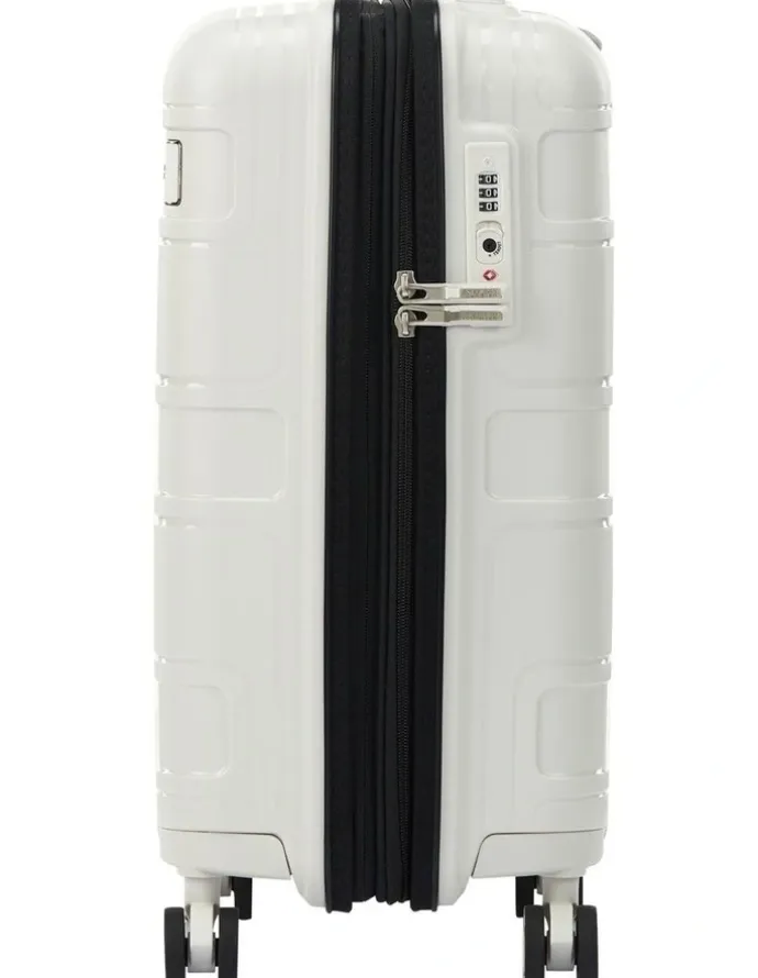 American Tourister Light Max 55cm Spinner Suitcase in Off-White
