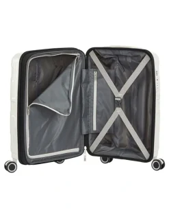 American Tourister Light Max 55cm Spinner Suitcase in Off-White