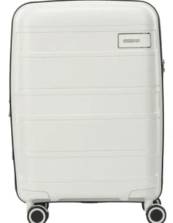 American Tourister Light Max 55cm Spinner Suitcase in Off-White
